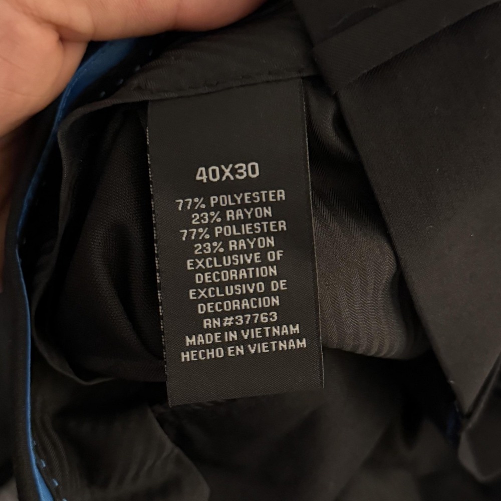 Axist Pants Mens 40x30 Black Ultra Series Straight Flat Front No Iron Dress NWT - Picture 8 of 16